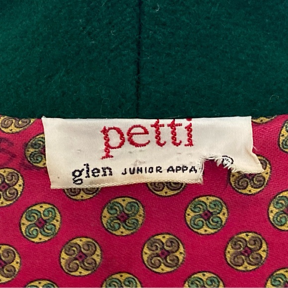 Vintage 50s Petti Glen Green Wool Lined Embroidered Button Blazer Women’s XS/S - Picture 10 of 16